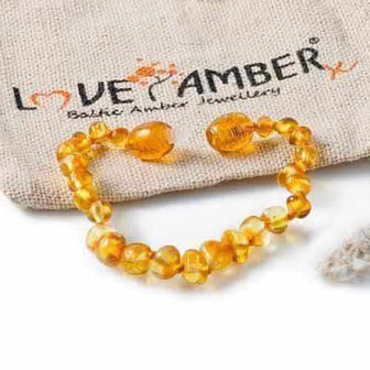 Child Honeypot Polished Honey Baltic Amber Anklet Bracelet Love Amber X